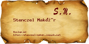 Stenczel Makár névjegykártya